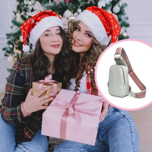 Vista 7 de BRZSACR Bolso bandolera para mujer, bolso cruzado de piel sintética, bolsa de pecho para mujer, ciclismo, senderismo, 1 unidad, Gris