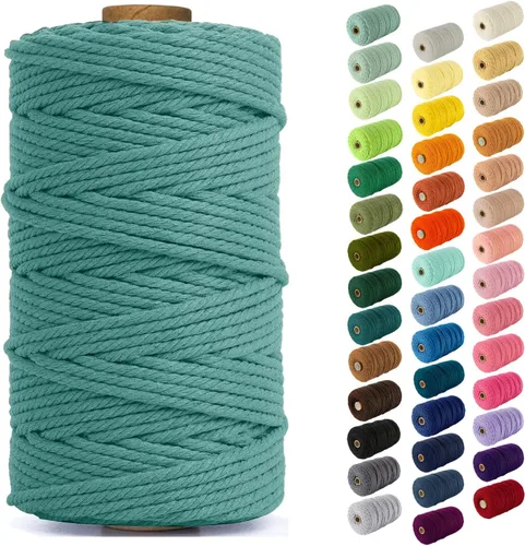 Vista 110 de Nook Theory Hilo de macramé de 3mm 109 yardas - Cuerda de macramé suave de 4mm, 5mm perfecta para nudos - Suministros de macramé para colgadores