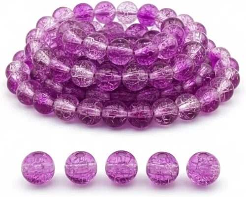 Vista 12 de DandS ltd Cuentas de cristal agrietadas para la fabricación de joyas, champán, pulseras vibrantes de bricolaje, collares, aretes, suministros