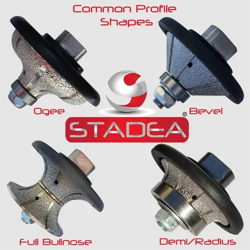Vista 3 de Rueda de perfil de diamante Ogee 3/4 "para pulidora húmeda de piedra molinillo granito mármol hormigón