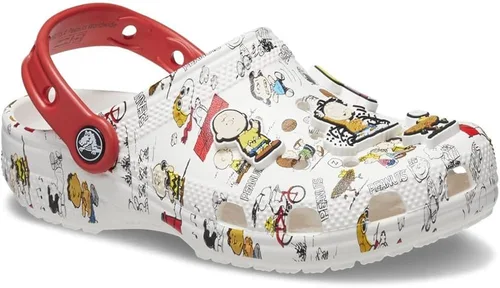 Vista 2 de Crocs Zuecos clásicos unisex para niños, BlancoMulticolor