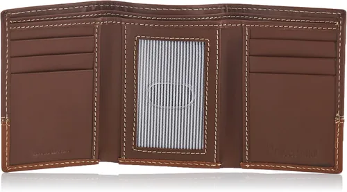 Vista 5 de Timberland - Cartera triple de cuero para hombre con ventana para tarjeta de identificación