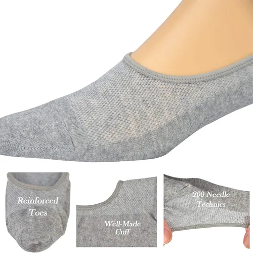 Vista 6 de Jormatt - Calcetines de algodón de corte bajo para hombre, con agarres antideslizantes, para hombre