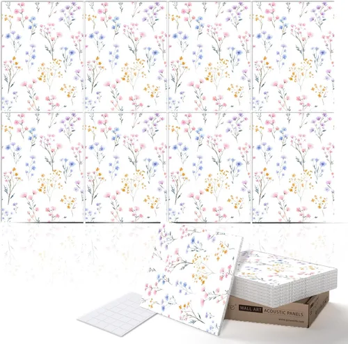 Vista 18 de PINWELIFE® Paneles acústicos de arte de pared, paneles absorbentes a prueba de sonido, para el hogar y la oficina, amortiguación decorativa