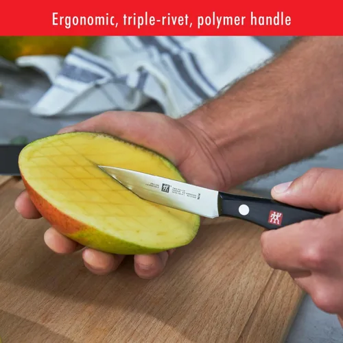 Vista 10 de ZWILLING Twin Signature - Juego de cuchillos alemanes de 7 piezas con bloque, afilados, producidos en fábrica propia, acero de fórmula especial