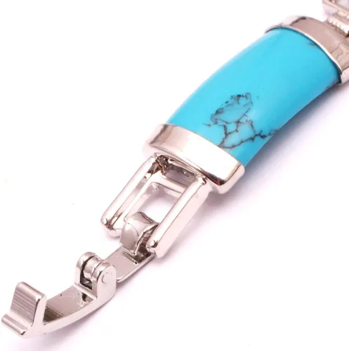 Vista 6 de JOE FOREMAN Buddhism Wish - Pulsera plateada para mujer y niña, 7 pulgadas
