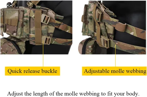 Vista 6 de EMERSONGEAR Tactical MK3 Pecho Rig Chaleco Ajustable Airsoft Molle Modular Micro Lucha Placa Portador Chaleco para Caza Hikng