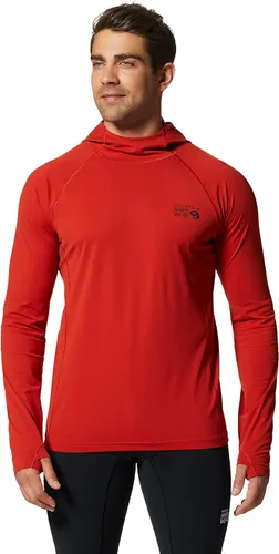 Vista 7 de Mountain Hardwear Sudadera con capucha elástica de montaña para hombre, para senderismo, casual, campamento y mochilero Estampado De Tinte De Hielo