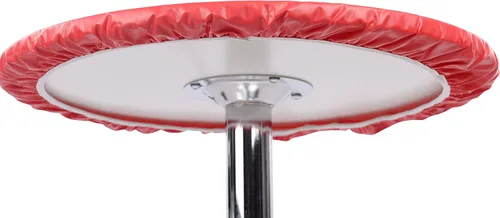 Vista 3 de Yourtablecloth Mantel redondo ajustable de vinilo resistente con parte trasera de franela de colores vibrantes, mantel elástico ideal para comedor