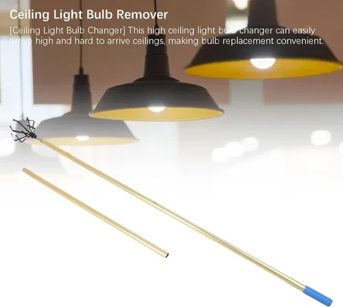 Vista 7 de Light Bulb Changer for High Ceilings and Recessed Lights, High Ceiling Light Bulb Changer Ti Alloy Extension Pole, Extension Pole with