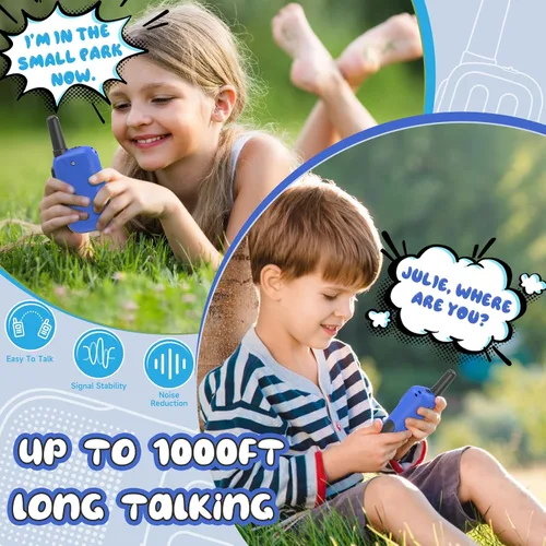Vista 4 de Holiky Juguetes para Niños y Niñas de 5-7 Años, Walkie Talkies para Niños Alcance de 1000 Pies 2 Canales Radio de 2 Vías Juguete Regalos de Navidad