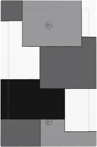 Vista 190 de Taupe Beige Marrón Gris Abstracto Arte 1-Banda Interruptor de Luz Doble de Recepción Placa de Pared Toma Cubiertas Eléctricas Decorativas Modernas