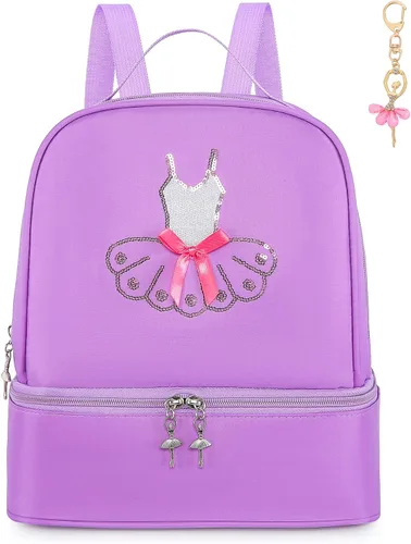 Vista 10 de Dorlubel - Linda mochila de ballet con tutú con llavero para niñas Tutú rosa niña 7