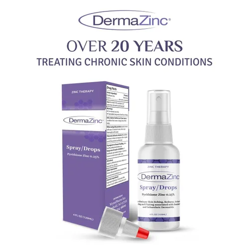 Vista 2 de DERMALOGIX PARTNERS Dermazinc - Spray de terapia de zinc/gotas, 4 onzas
