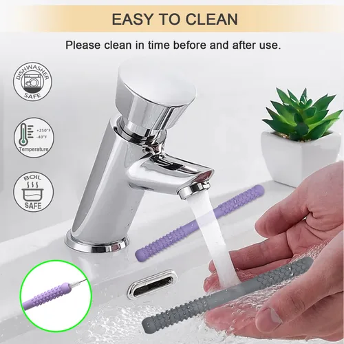 Vista 13 de Tubos de dentición huecos para bebés, niñas y niños, paquete de 6 tubos de silicona para bebés con mordida de lactancia, pajitas masticables