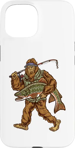 Vista 6 de iPhone 16 Brook Trout River Fishing Bigfoot Hunting Fishermen Case