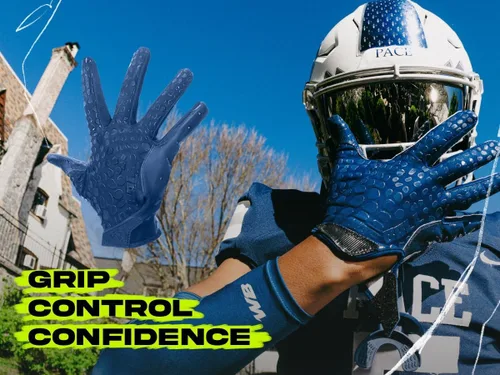 Vista 4 de We Ball Sports Hypr-Grip - Guantes de fútbol para hombre, guantes de silicona para receptor de palma