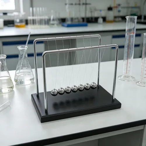Vista 3 de QLKUNLA Newtons Cradle Balance Balls Science Physics Gadget Decoración de escritorio Juguete de movimiento cinético para el hogar y la oficina, 7