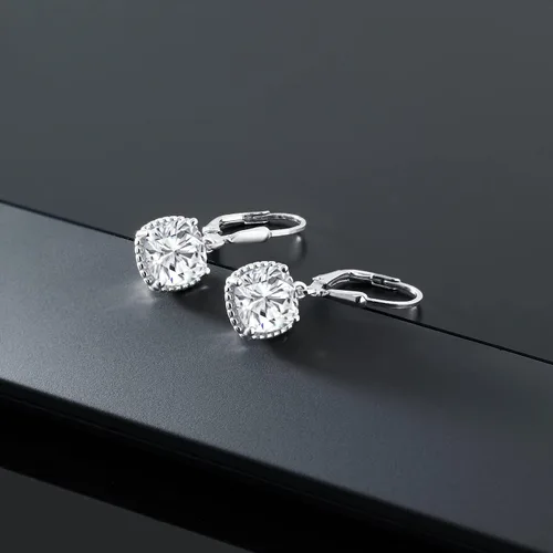 Vista 42 de Gem Stone King Aretes colgantes de plata de ley 925 de 0.315 pulgadas para mujer