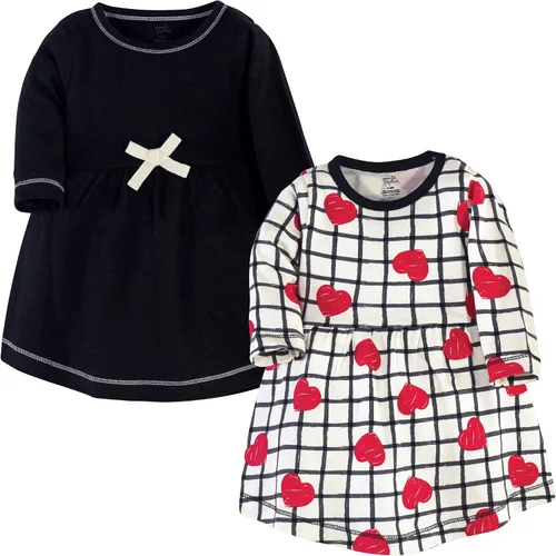 Vista 125 de Touched by Nature - Vestidos de manga corta y manga larga de algodón orgánico para niñas pequeñas, bebés y mujeres Manga larga con flores abstractas