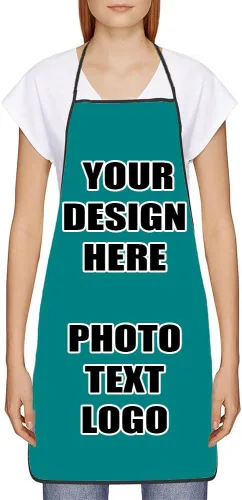 Vista 22 de Delantales personalizados con diseño de imagen de texto fotográfico para adultos, hombres, mujeres, parrilla, cocina, 40