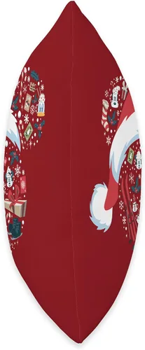 Vista 2 de Disney Minnie Mouse Icon Winter Lodge Holiday - Almohada roja
