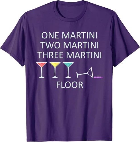 Vista 39 de Funny Bartender One Two Three Martini Floor Cocktail T-Shirt Asphalt Grey