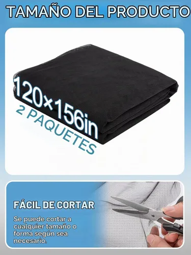 Vista 4 de 2Pcs 13x10ft Ultra-fine Mesh Mosquito Net, for Halloween Black Gauze Cloth Negro