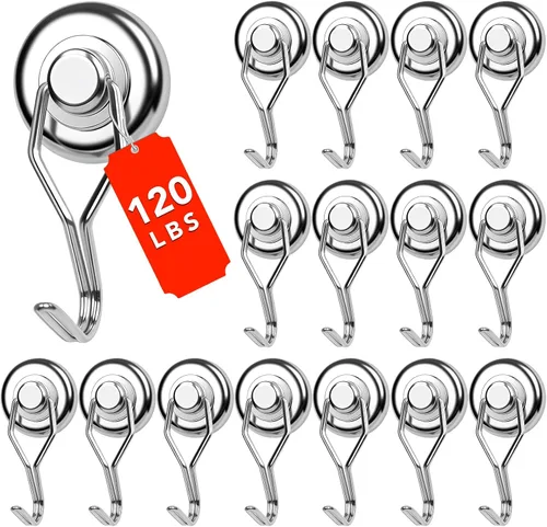 Vista 10 de DIYMAG Ganchos magnéticos, 120 libras resistentes 7P 2026 Cruceros Plateado