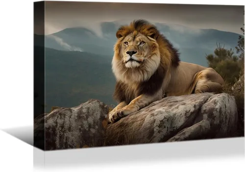 Vista 11 de YONICA Lienzo de pared de animales de la naturaleza, pintura de pared de águila, impresión artística de águila calva voladora impresa en lienzo