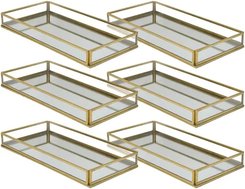 Vista 14 de Serene Spaces Living Portavelas de cristal hexagonal dorado, tamaño pequeño, mide 4 pulgadas de alto Hexágono de 4