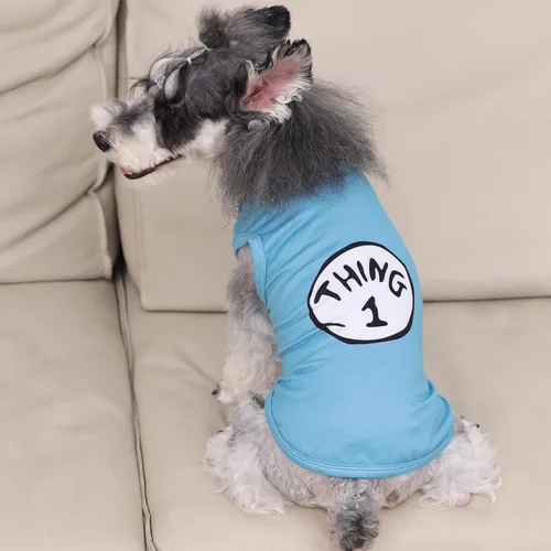 Vista 4 de CuteBone Paquete de 2 camisas para perros, ropa suave para mascotas, chaleco de verano transpirable para cachorros pequeños y ropa elástica