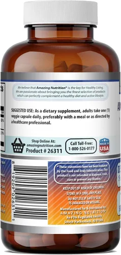 Vista 4 de Amazing Formulas Vitamina D3 5000 UI con vitamina K2 100 Mcg Suplemento de 120 cápsulas vegetales Sin OMG Sin gluten Fabricado en Estados