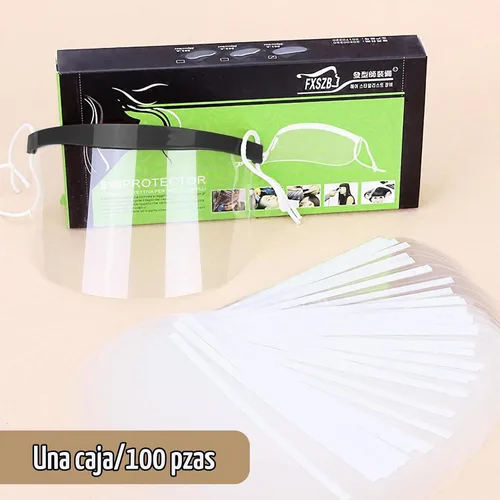 Vista 7 de 100 piezas de protector facial transparente - Protector ocular después de la cirugía de cataratas, protectores faciales transparentes desechables