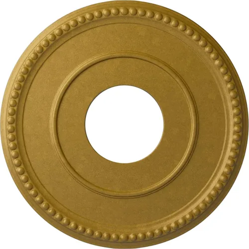 Vista 23 de Ekena Millwork Bradford Medallón de techo, Oro Pintado a mano dorado