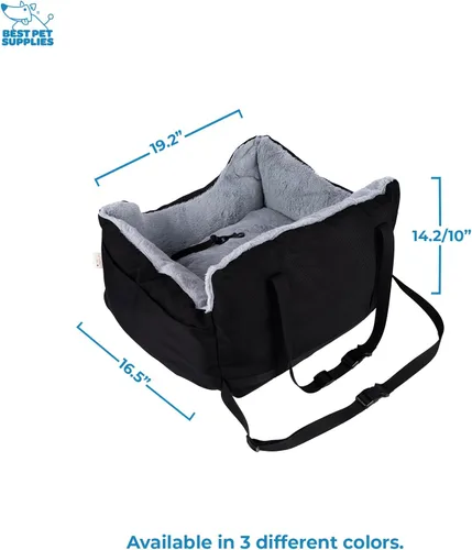 Vista 3 de Best Pet Supplies Cama para Casa de Perros Alfombra para Jaula Tienda Redonda Suave de Felpa para Razas Pequeñas, Medianas y Grandes - Negro, 21 x