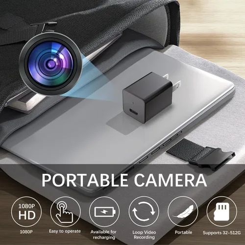 Vista 2 de Minicámara, cámara de vigilancia HD para el hogar, compatible con detección de movimiento. Adecuada para el cuidado de ancianos, niños y mascotas