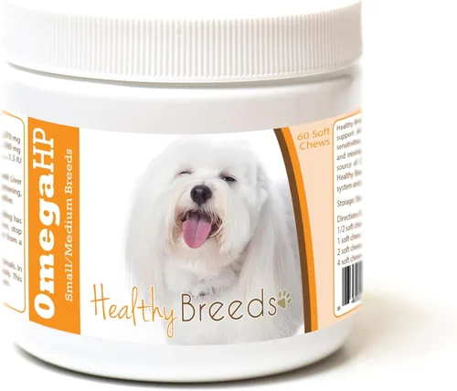 Vista 16 de Healthy Breeds Affenpinscher Omega HP - Masticables suaves para piel y pelaje, 60