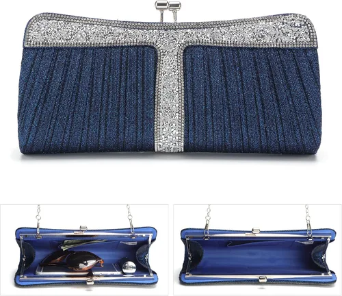 Vista 3 de YOJOY Rhinestone Clutch Purses for Women Purses and Handbags Formal Wedding Party Prom Purse Money Bags