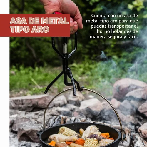 Vista 6 de Camp Chef Horno holandés de hierro fundido de 10 pulgadas, pre-sazonado
