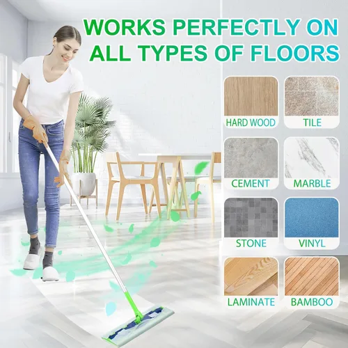 Vista 4 de 20 unidades de paños húmedos XL para Swiffer Sweeper XL Mop - Recambios desechables de almohadillas húmedas extra grandes - Recambios de paños