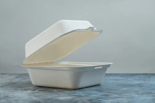Vista 2 de Greenwave Evolution TW-BOO-004 - Recipientes para alimentos de 6 x 6 x 3 pulgadas, bagazo con aspecto de mármol, 100% compostable, desechables