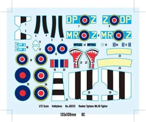 Vista 3 de Hobby Boss Hawker Typhoon Mk.IB Kit de construcción de modelo de avión