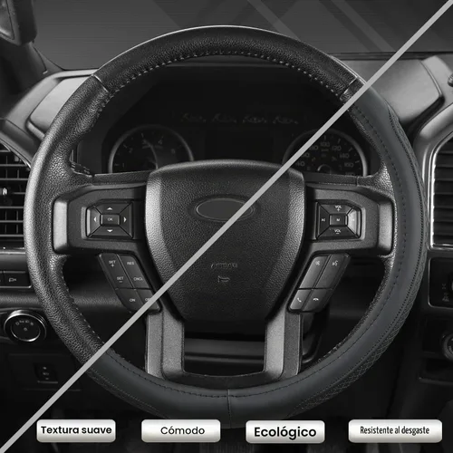 Vista 5 de West Llama Funda para volante de automóvil para Ford F-150, F-250, F-350, Expedition (Negro, tamaño grande)