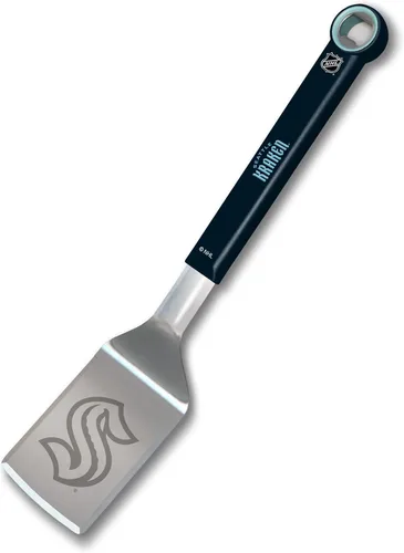 Vista 12 de YouTheFan NHL - Espátula para barbacoa de acero inoxidable con abrebotellas
