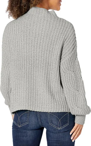 Vista 3 de Tribal Suéter de gran tamaño con cuello alto para mujer