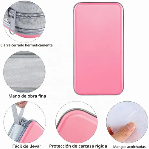 Vista 2 de Siveit CD Case holder, 80 Capacity CD/DVD Case Holders Wallet Hard Plastic CD DVD Disc Cases Storage Binder for Car Home Office Travel (Pink)