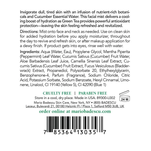 Vista 11 de Mario Badescu Spray facial Duo – Incluye aloe, manzanilla y lavanda PLUS aloe, pepino y tóner de té verde para cara, cuello o cabello – Bruma facial