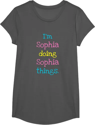 Vista 29 de Sophia - Camiseta con texto personalizado para niñas