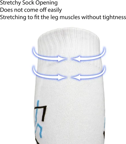 Vista 3 de Atyhao Medias de esgrima, calcetines de esgrima transpirables de algodón peinado grueso que absorben el sudor, elásticos para entrenamiento